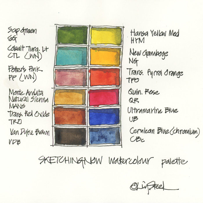 Easily set up a custom watercolor palette for painting