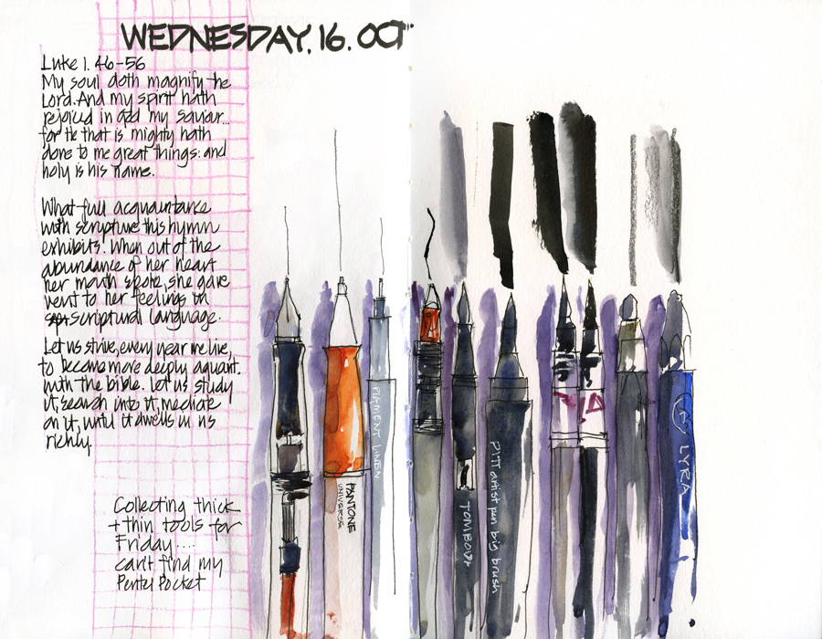 Fountain Pen Sketching Part 1: Introduction - Liz Steel : Liz Steel