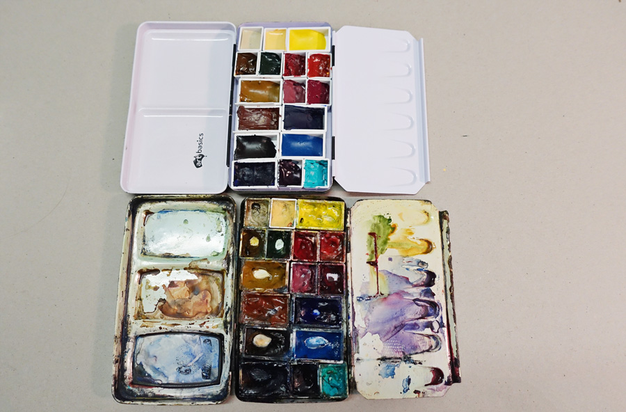 New Adventure Set Watercolor Palette, Half-Pans