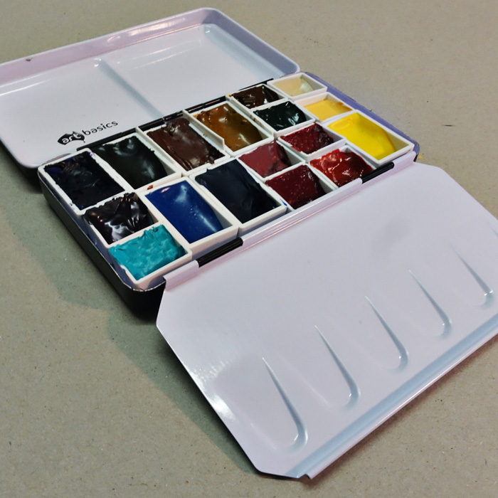 Drawing And Colorful Water Color Paint Set In Plastic Shrink Wrap