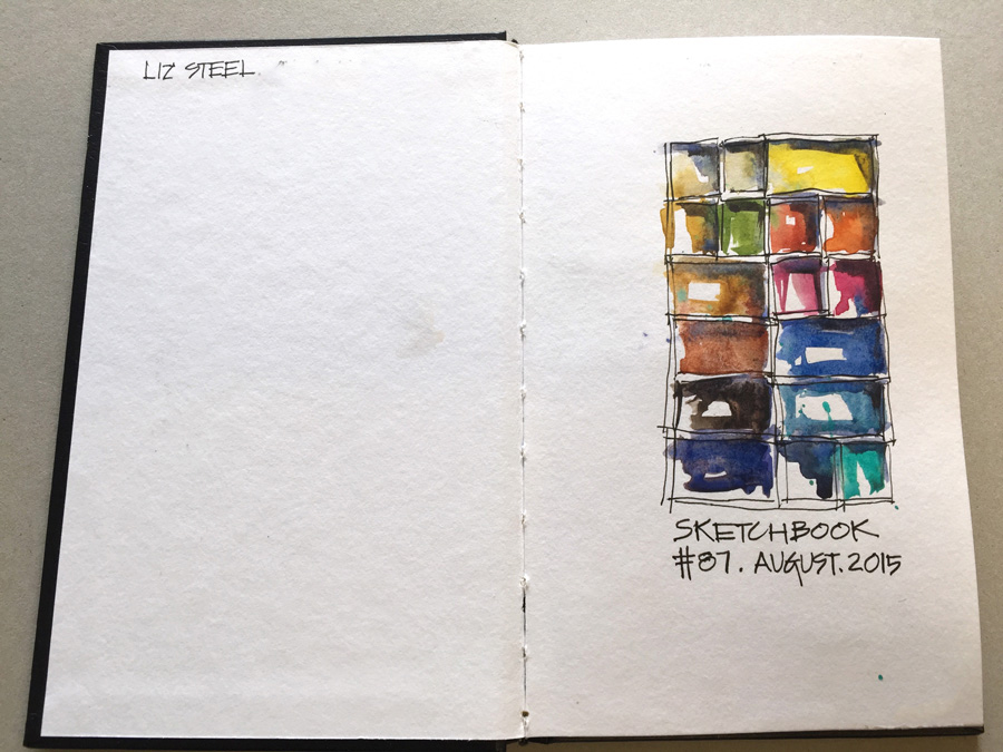 Moleskine Watercolour Book: New (blue) label, better paper - Liz Steel :  Liz Steel