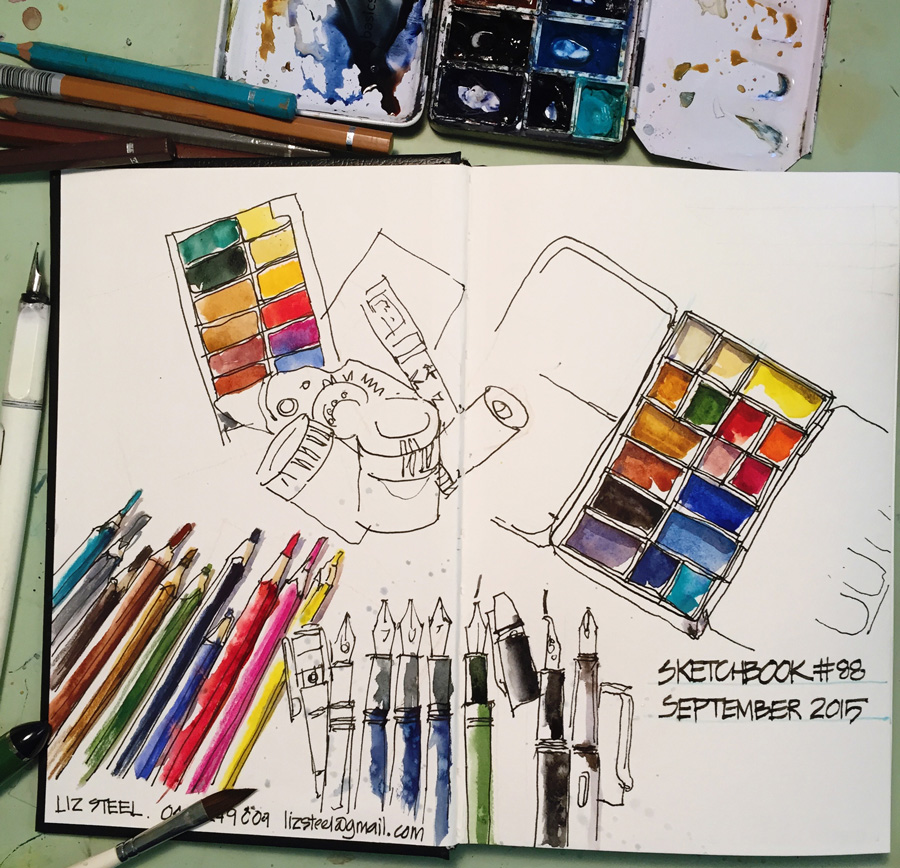 Finishing my Coloured Pencil Sketchbook - Liz Steel : Liz Steel