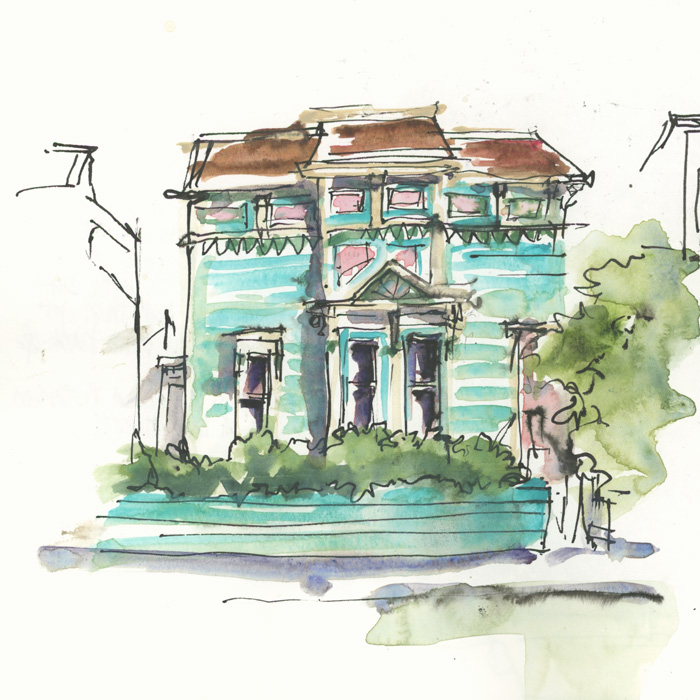 another quick sf building watercolour sketch liz steel liz steel