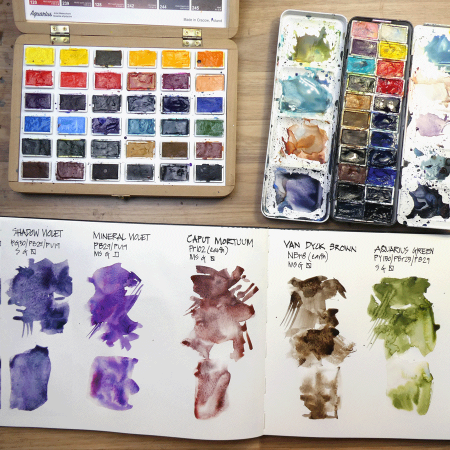 12 Watercolor Paint White Nights® Travel Set BOTANICA Full Pan Palette  Extra Fine Artist St.Petersburg