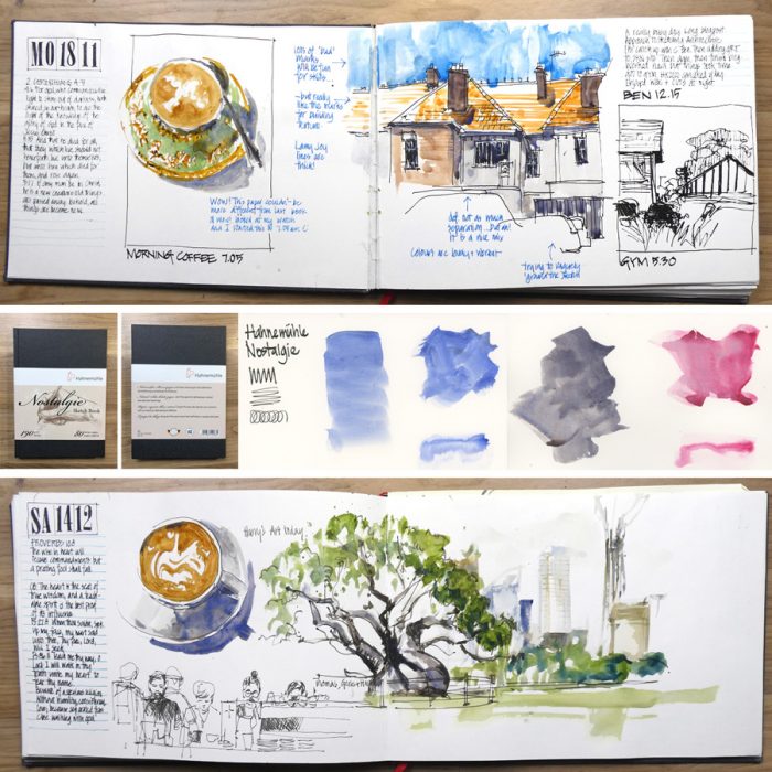 Hahnemuhle Nostalgie A5 Landscape Sketchbook - Wet Paint Artists' Materials  and Framing