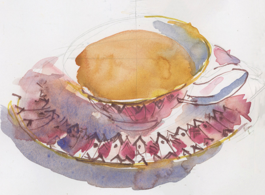 Pink teacup Jane McGrath