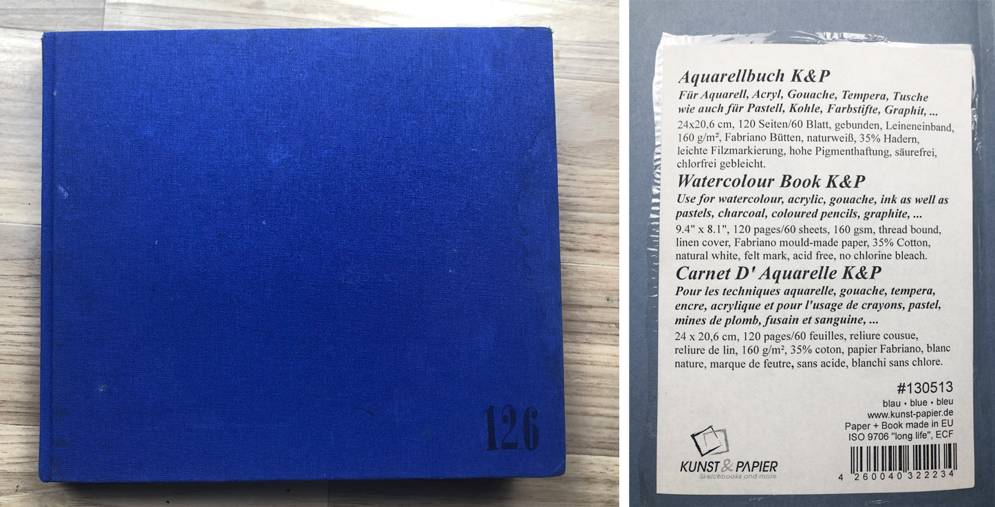 Sketchbook Review: Kunst & Papier Watercolour book : Liz Steel