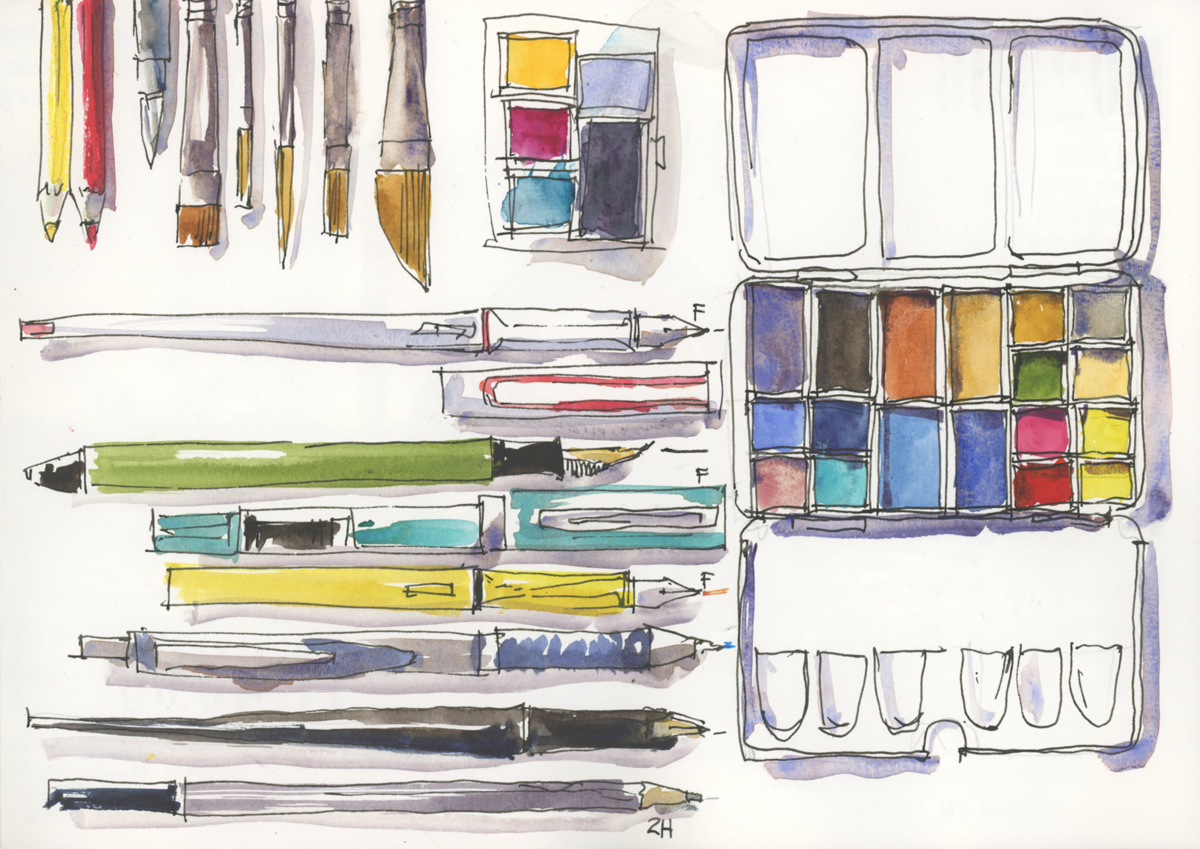 Current sketching supplies - Liz Steel : Liz Steel