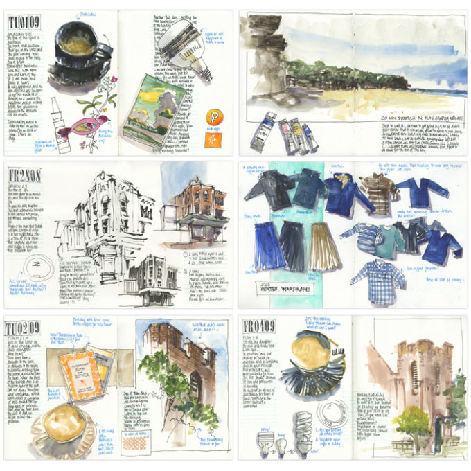 Designing random sketchbook pages Liz Steel Liz Steel