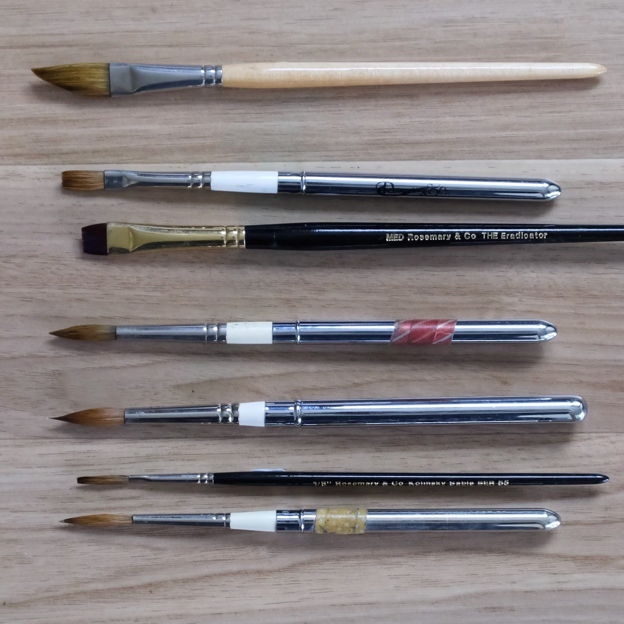 CHOOSE YOUR SIZE Highest Quality Rosemary /& Co Artist Model Dry Brush Series