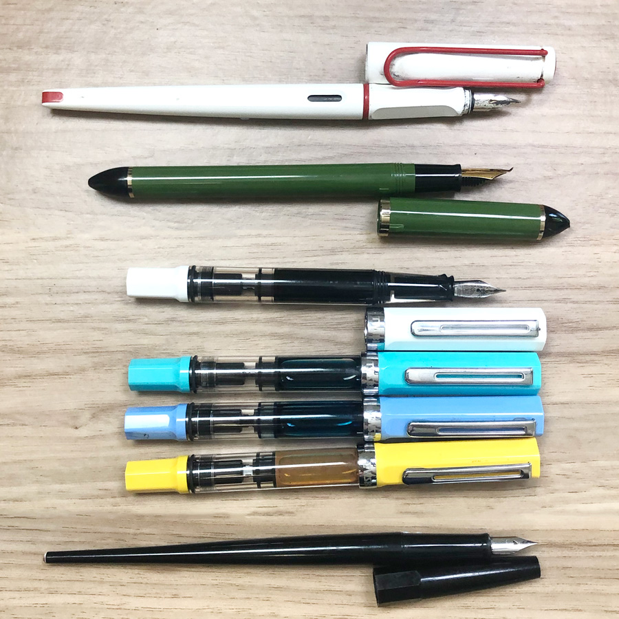 8 PCS Jinhao 250 Fountain Pen Diversity Color Pen Set with 12 Coffee Pen Case 