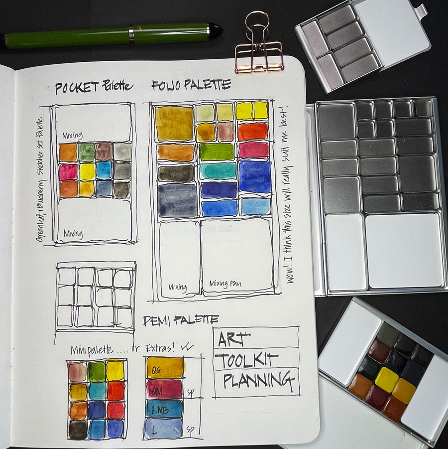 My basic 12 colour palette (used in my Watercolour course) - Liz Steel :  Liz Steel