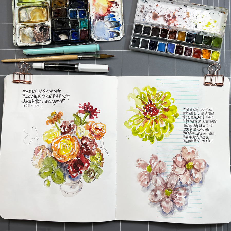 Pen+gear Stone Paper Journal, Flowers, 160 Pages