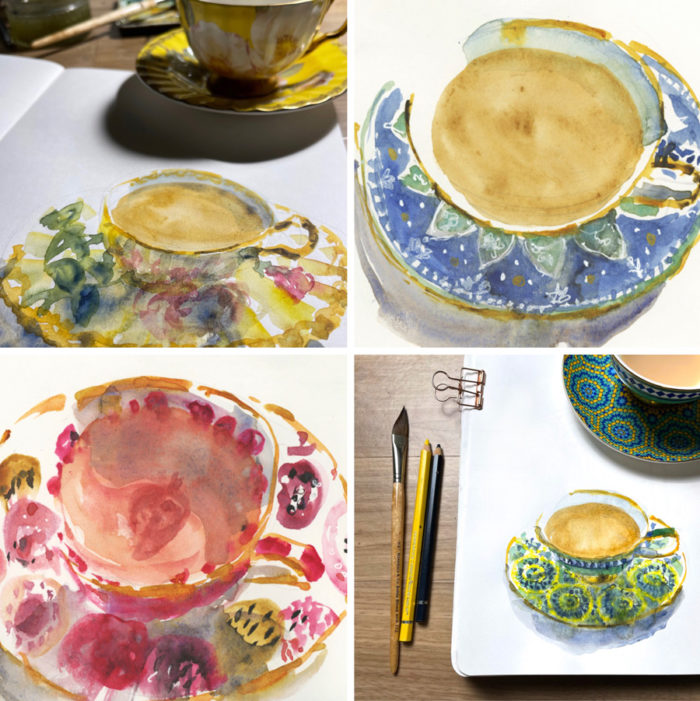 Lockdown Teacups A week of T2 teacups Liz Steel Liz Steel