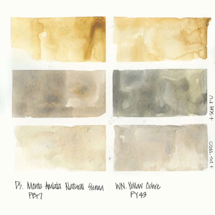 Yellow Ochre vs Raw Sienna Liz Steel Liz Steel