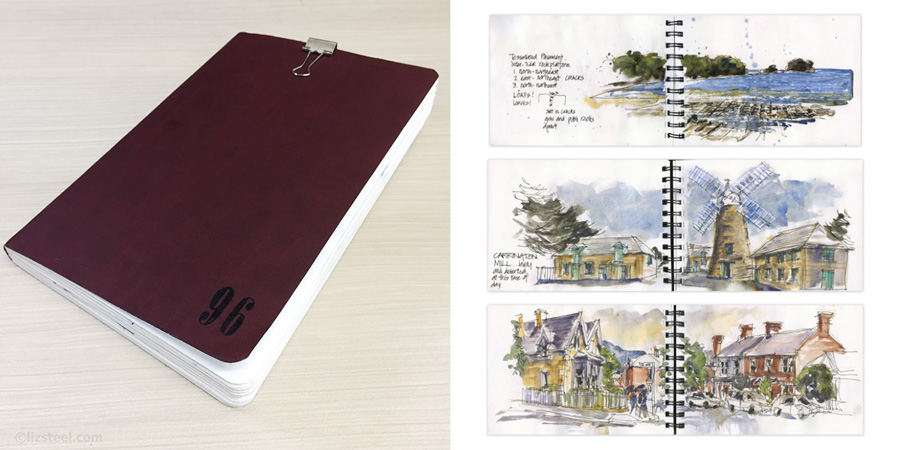 Cute idea sketch A4 watercolor painting sketch book large students 16k coil  blank hand-painted drawing book