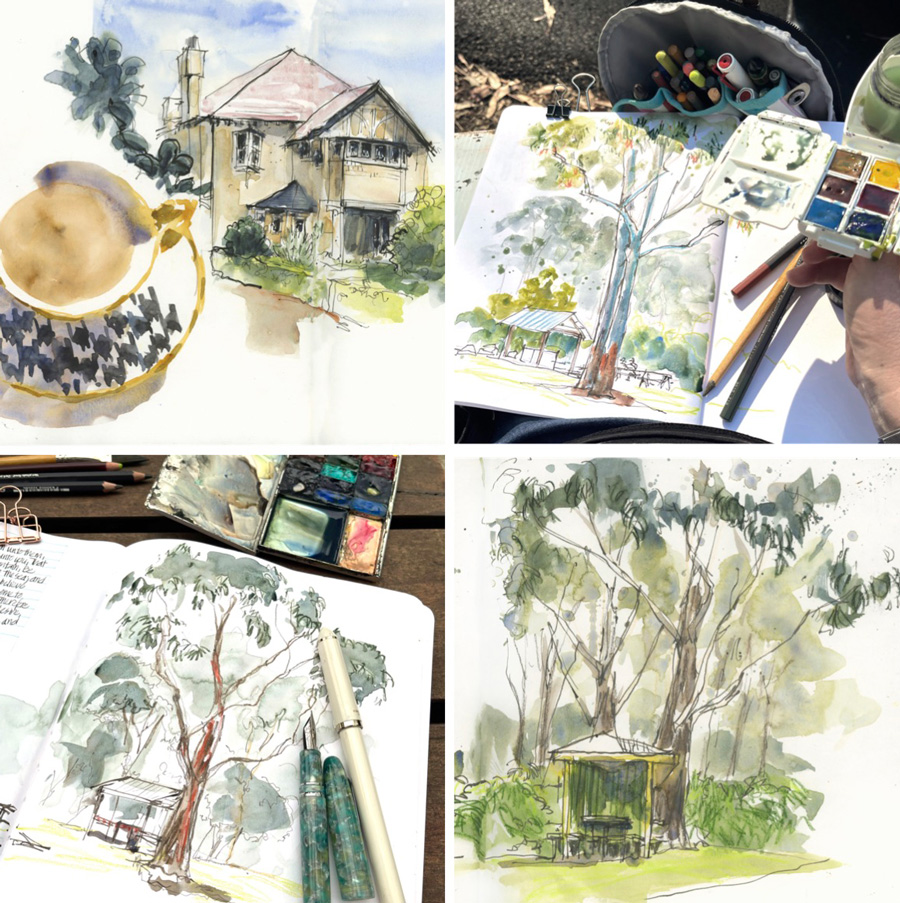 What's in my travel sketch kit just now?  Sketch Away: Travels with my  sketchbook