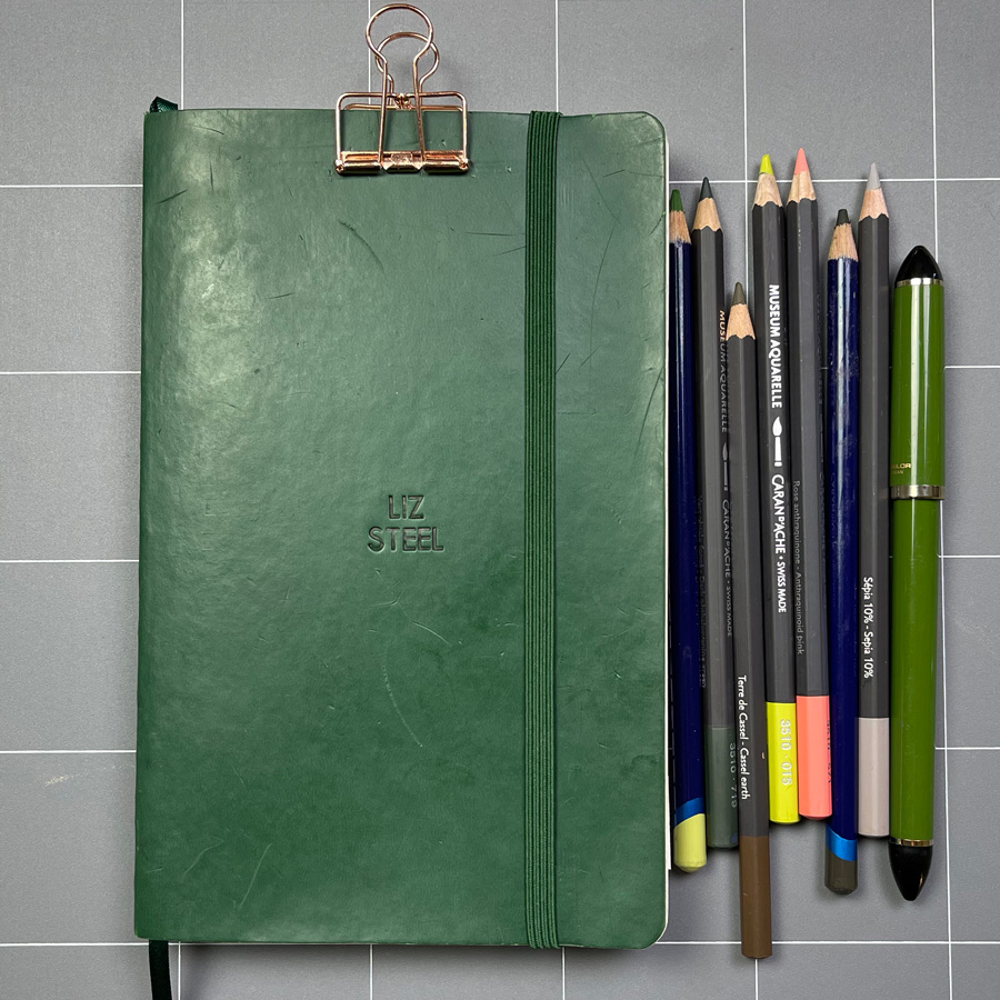 Large Sketchbook, Travel Artist Sketch Pad, Pencil Holder, Travel  Sketchbooks Portfolio, Pen Case Notebook, Large Leather Portfolio 
