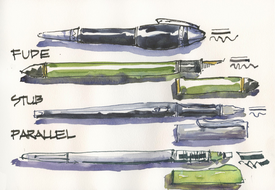 https://www.lizsteel.com/wp-content/uploads/2021/11/LizSteel-Fountain-Pen-Sketching-Calligraphy-pen-types.jpg