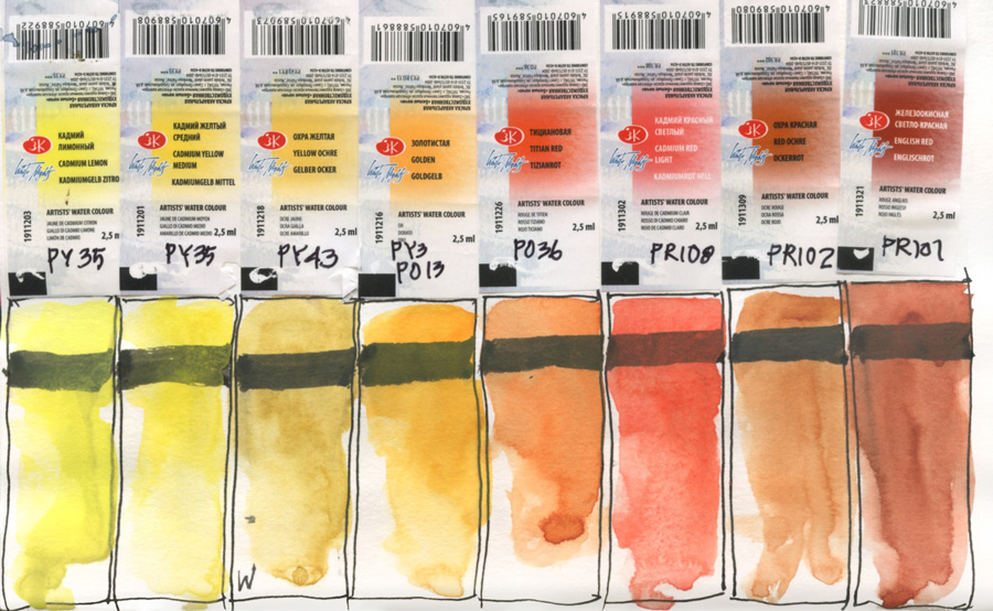 White Nights watercolours: Colour Chart - Liz Steel : Liz Steel