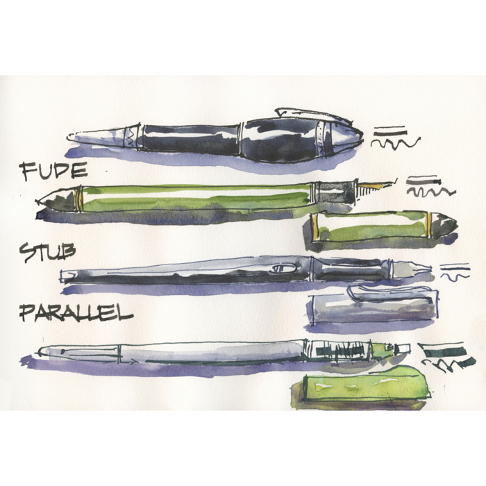 Fountain Pen Sketching Part 7: Pens with variable lines 2 - Liz Steel : Liz  Steel