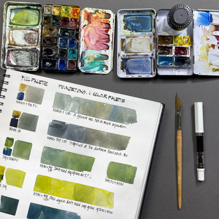 Foundations2022: Six-colour palette mixing - Liz Steel : Liz Steel