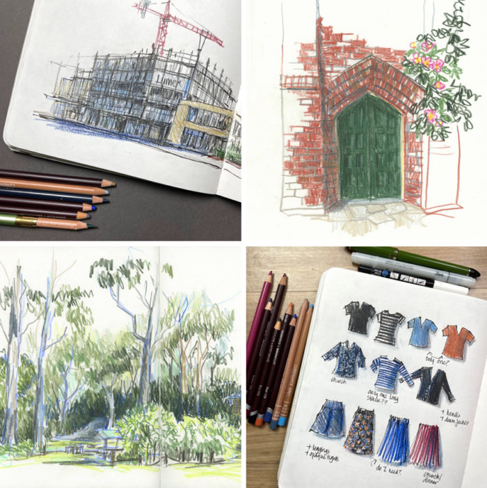 13-piece Sketchbook and Colored Pencils Set