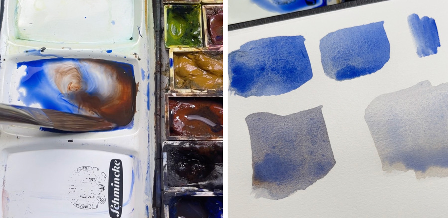 Using a water brush - Liz Steel : Liz Steel