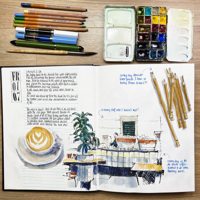 My travel sketching kit and workshop stuff - Liz Steel : Liz Steel