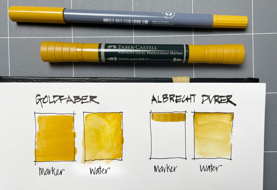 Experiments with GoldFaber Aqua Markers and Watercolour - Liz Steel : Liz  Steel