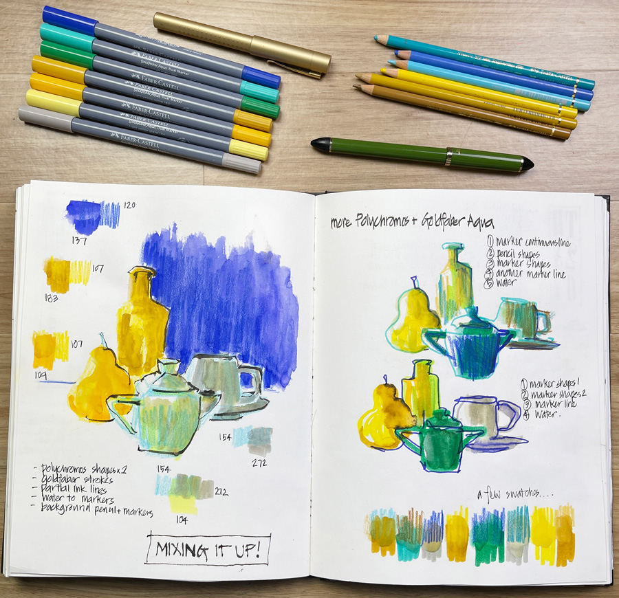 Trying Watercolor Markers for the first time! - Faber Castell Watercolour  Markers Review 