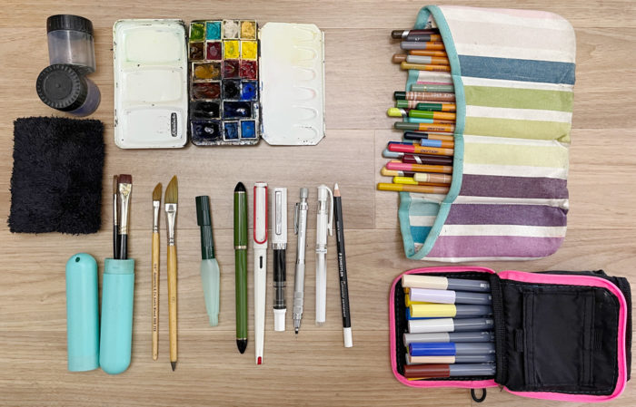 What's inside my urban sketch kit and my favorite supplies