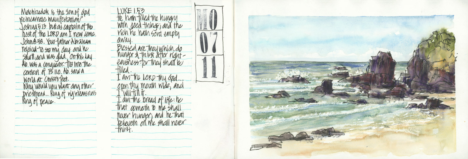 22. Original watercolor sketchbook page