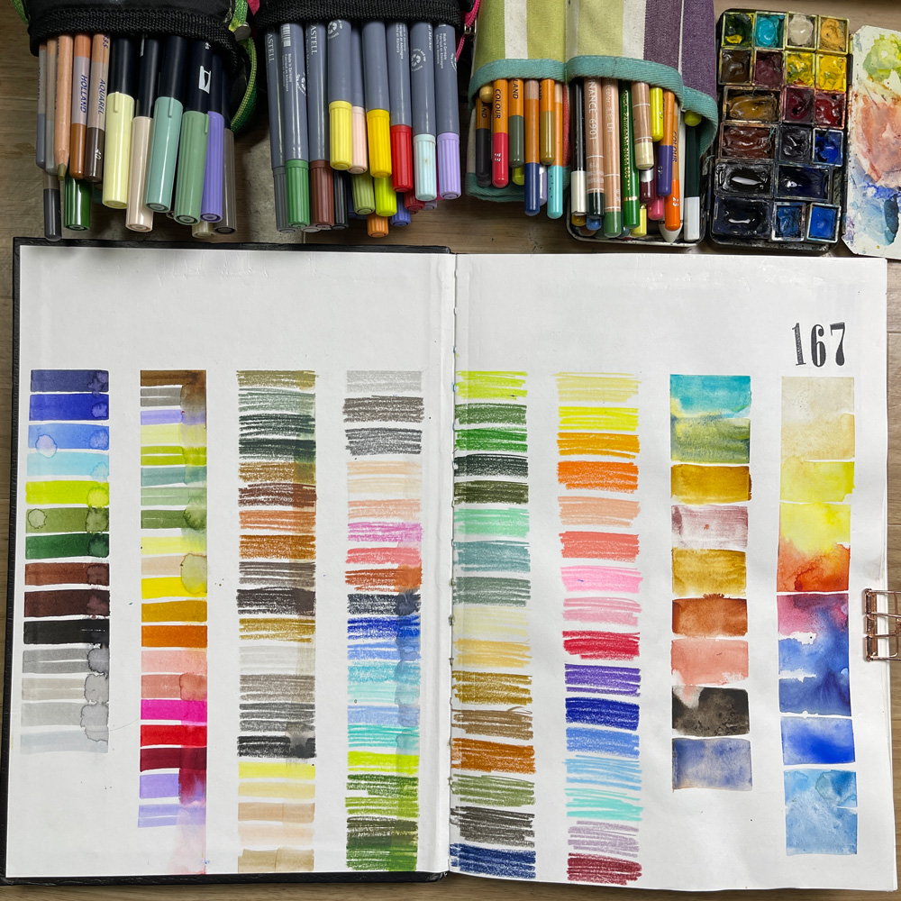 Foundations2022: Six-colour palette mixing - Liz Steel : Liz Steel