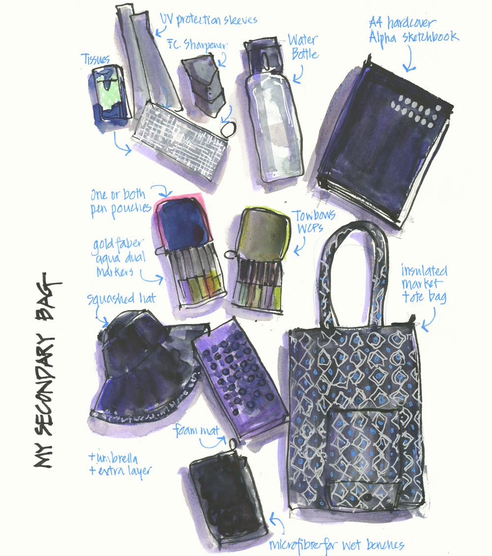 My secondary (sketching) bag - Liz Steel : Liz Steel