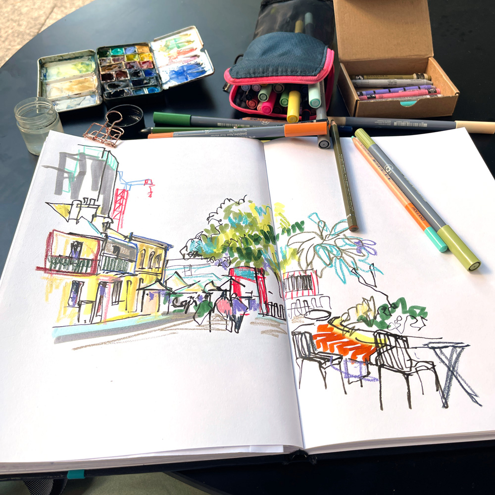 Has lockdown changed my urban sketching kit? - Liz Steel : Liz Steel
