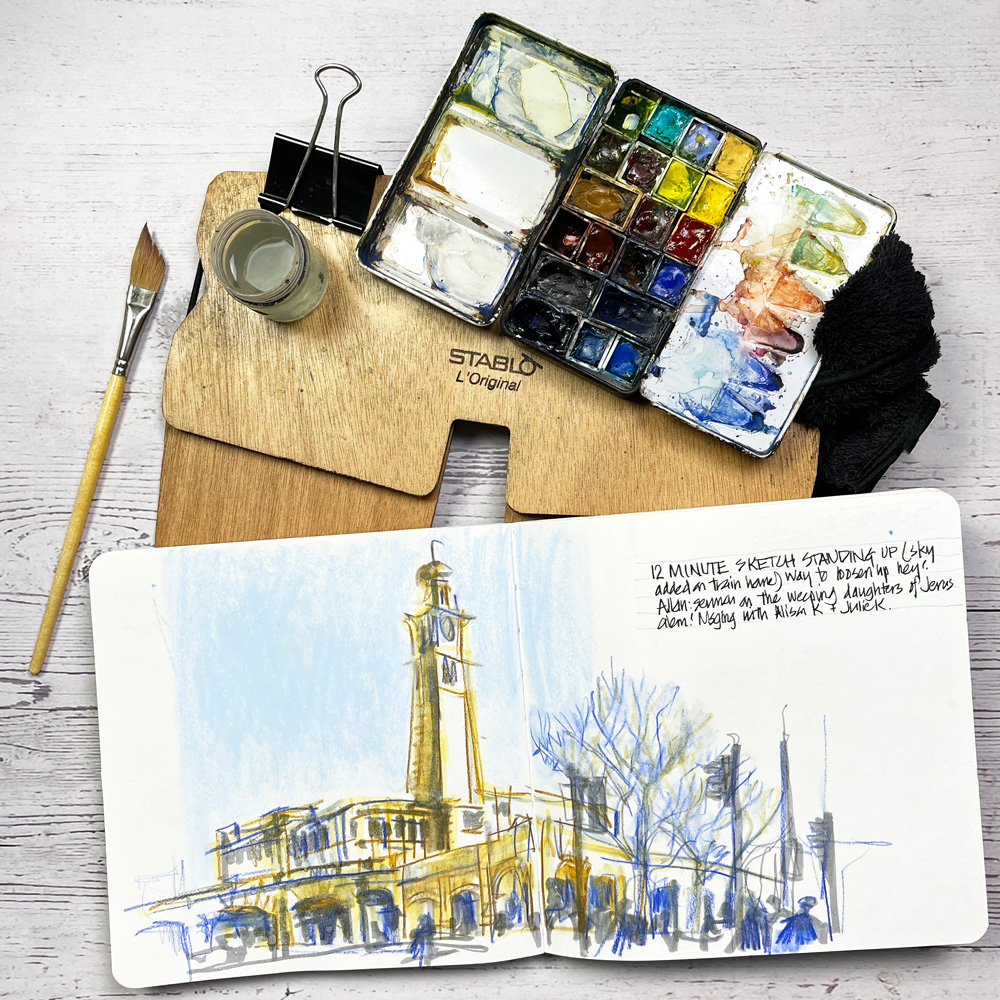 Moleskine Sketching Kit - Art Collection Sketchbook + 12