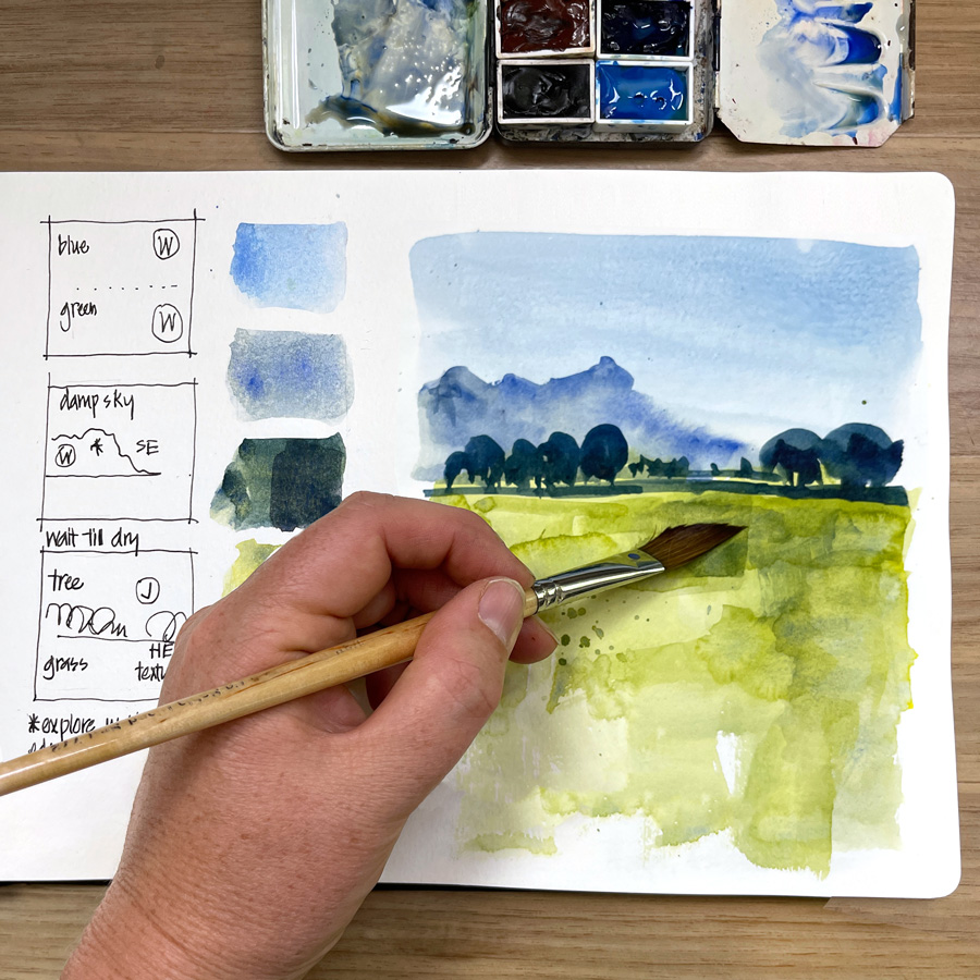 Setting up a watercolour palette - Liz Steel : Liz Steel