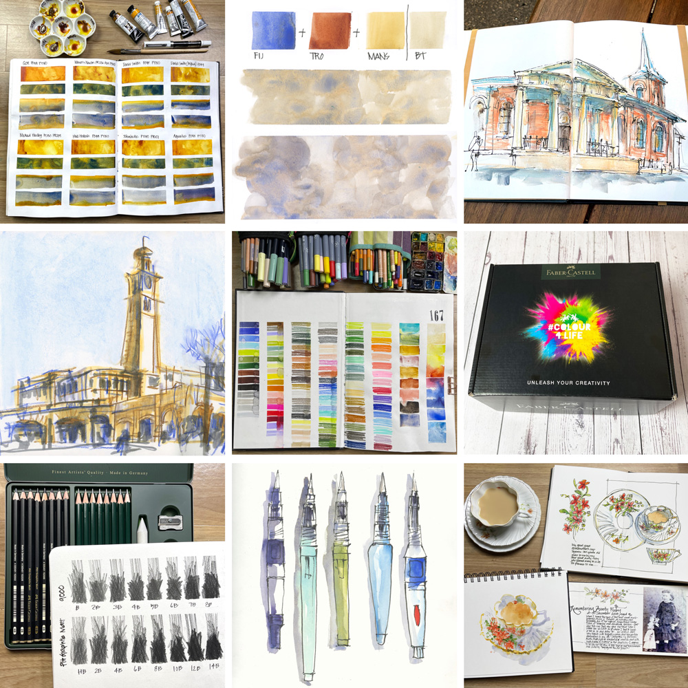 My travel sketching kit and workshop stuff - Liz Steel : Liz Steel