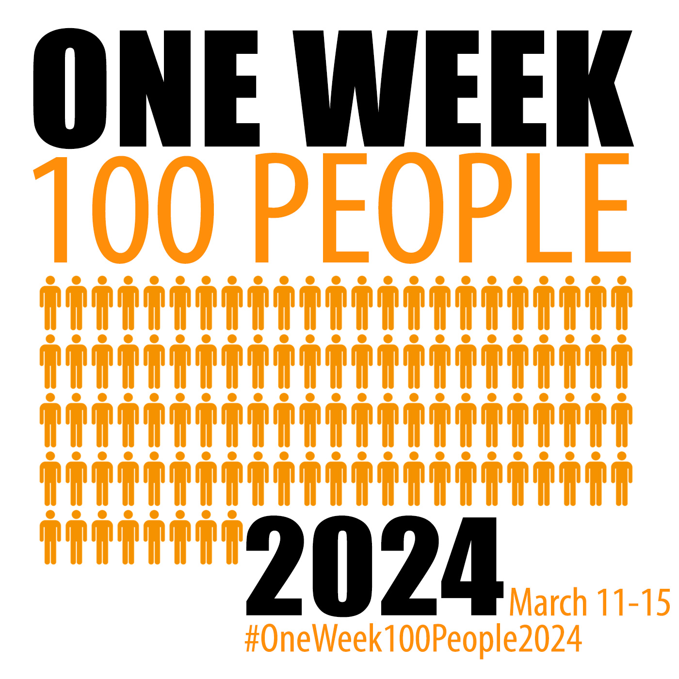 This year's OneWeek100People challenge: 11-15 March 2024 - Liz Steel : Liz  Steel