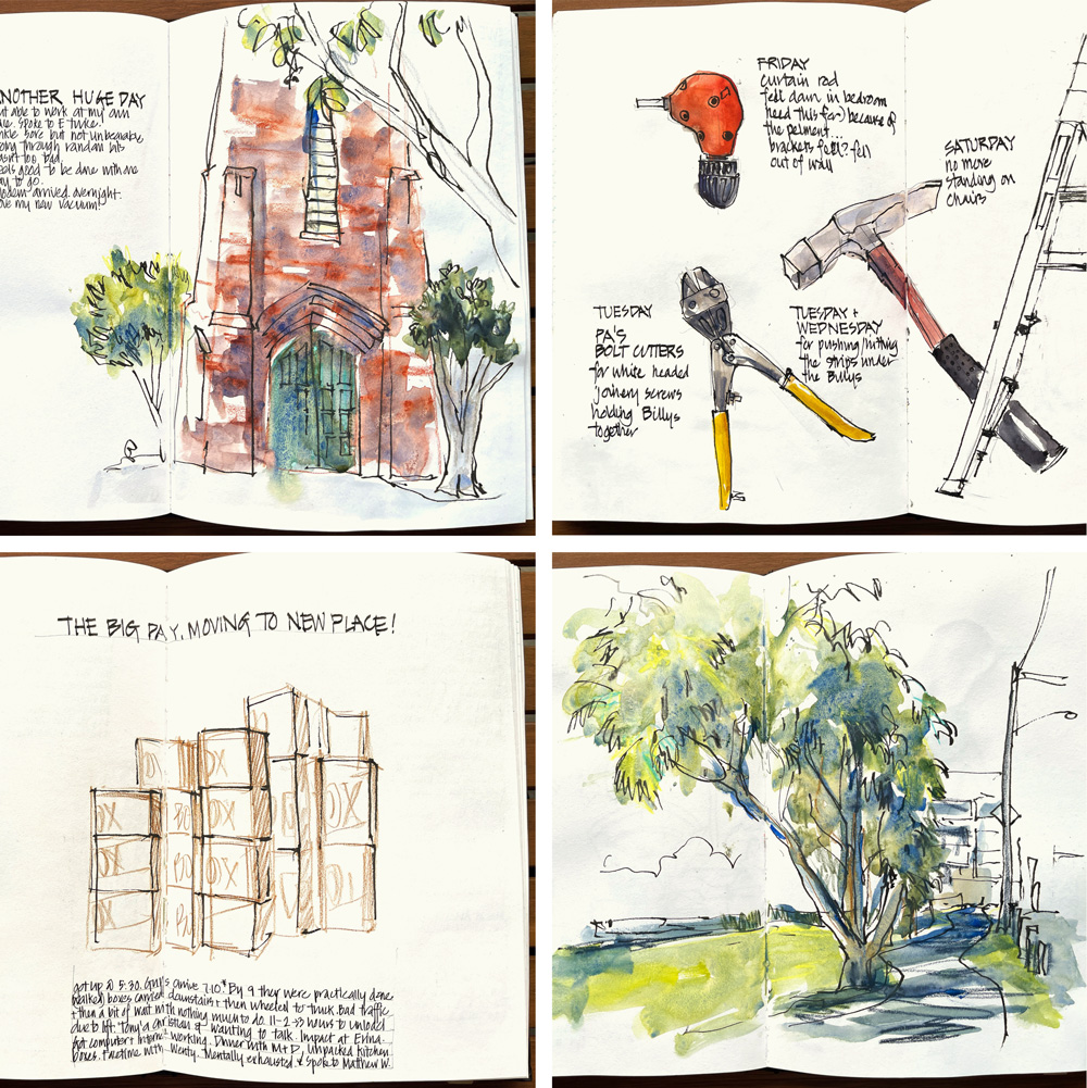 Sketching during a big move - Liz Steel : Liz Steel