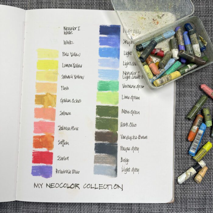 My current Neocolor II selection - Liz Steel : Liz Steel